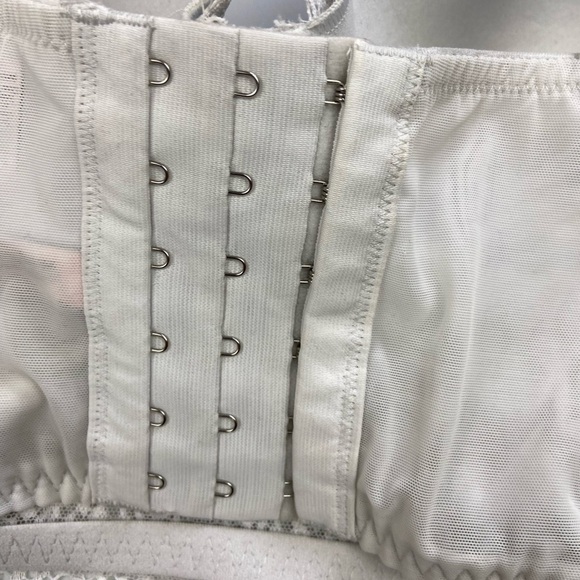 EUC Victoria’s Secret Dream Angels Demi Double Floral Lace Shimmer Bra 32DD - Picture 6 of 12